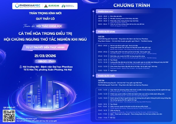 Thông báo tuyển sinh Hội thảo khoa học: Cá thể hóa trong điều trị hội chứng ngưng thở tắc nghẽn khi ngủ