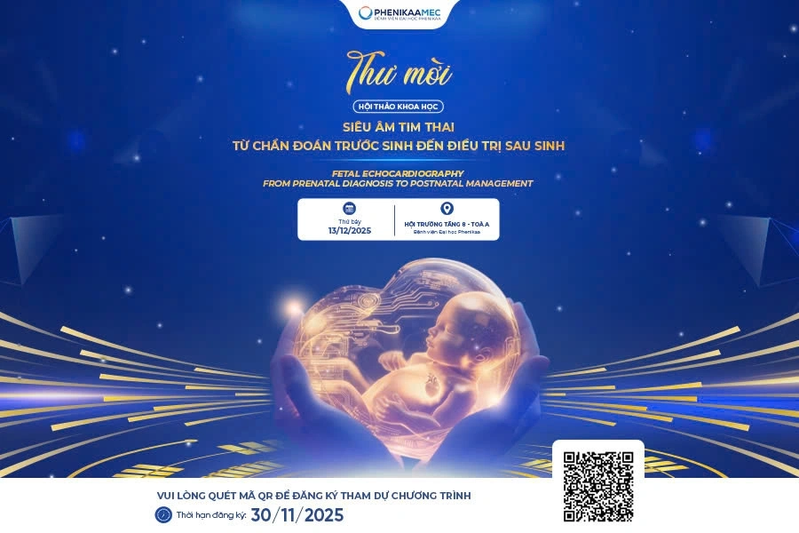 Thông báo mời tham dự Hội thảo Khoa học “Siêu âm tim thai: Từ chẩn đoán trước sinh đến điều trị sau sinh”