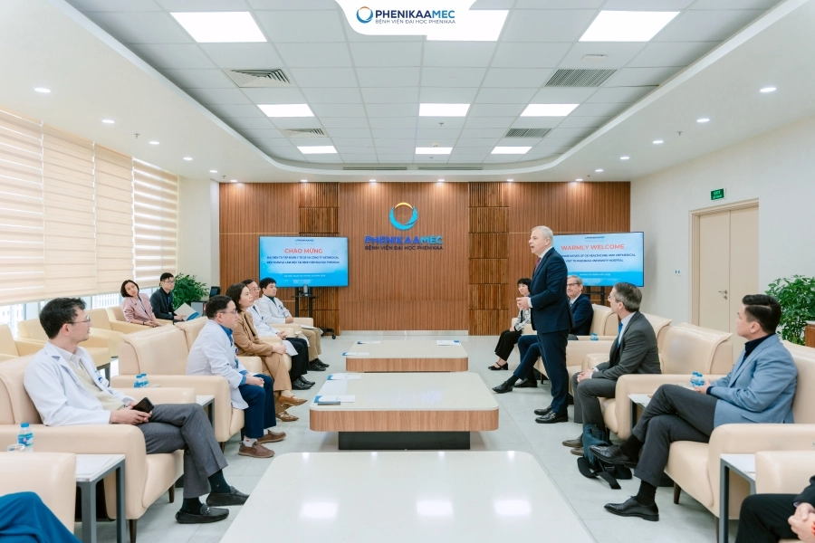 Bệnh viện Đại học Phenikaa đón tiếp đoàn lãnh đạo cấp cao GE Healthcare tới thăm và làm việc trong chuyến công tác đầu tiên tại Việt Nam 