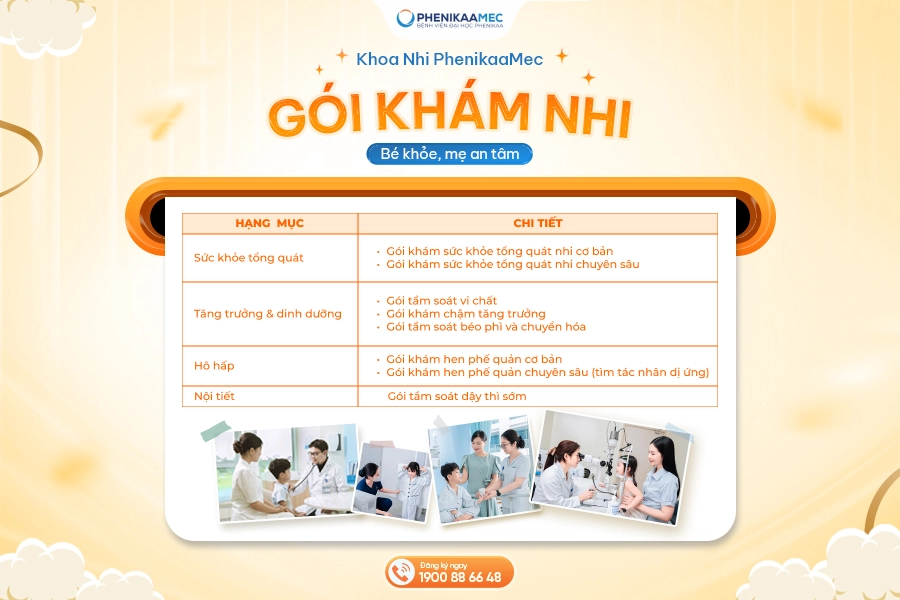 PhenikaaMec triển khai các gói khám Nhi chăm sóc sức khỏe toàn diện cho trẻ nhỏ