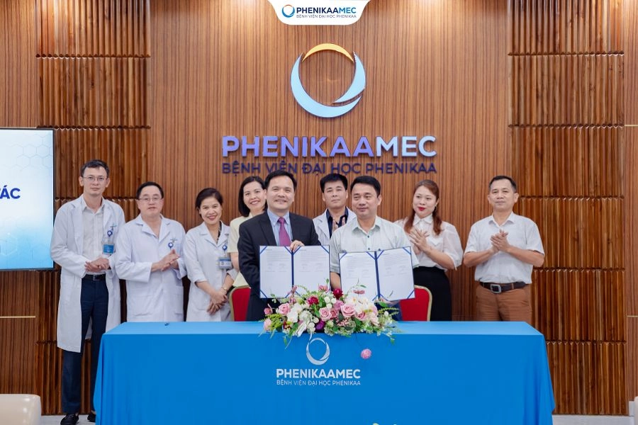 Lễ ký kết Biên bản ghi nhớ hợp tác giữa Bệnh viện Đại học Phenikaa và Bệnh viện Đa khoa Quốc tế Thiên Đức: Không ngừng mở rộng mạng lưới hợp tác đối ngoại