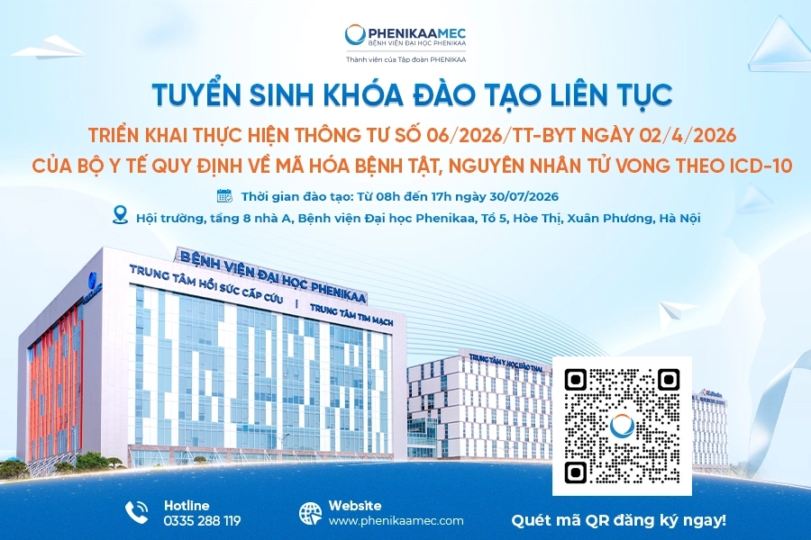[Thông báo tuyển sinh khóa đào tạo liên tục] Triển khai thực hiện Thông tư số 06/2026/TT-BYT về mã hóa bệnh tật, nguyên nhân tử vong theo ICD-10