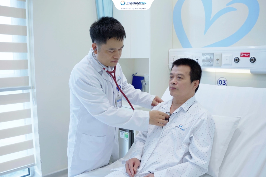 PhenikaaMec cấp cứu nhồi máu cơ tim cấp, tái thông động mạch liên thất trước giúp người bệnh vượt qua nguy hiểm