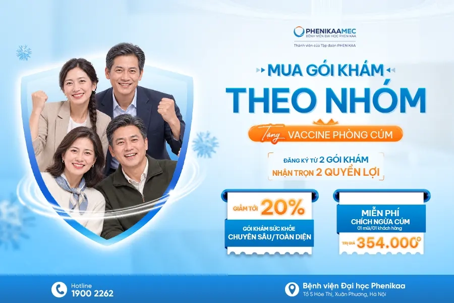 PhenikaaMec triển khai chương trình “Mua gói khám theo nhóm, tặng vaccine phòng cúm”