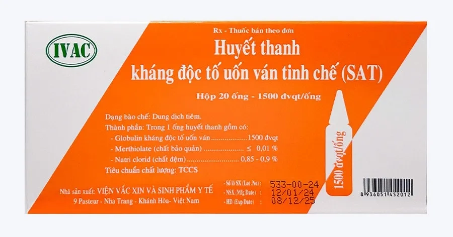 Tiêm huyết thanh uốn ván (SAT) khi nào? Tác dụng bao lâu và lưu ý khi tiêm