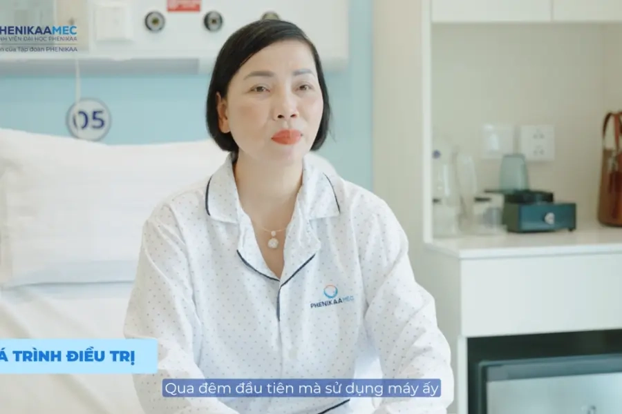 SpO₂ giảm còn 67% trong đêm, người phụ nữ 54 tuổi phát hiện ngưng thở khi ngủ mức độ nặng tại PhenikaaMec