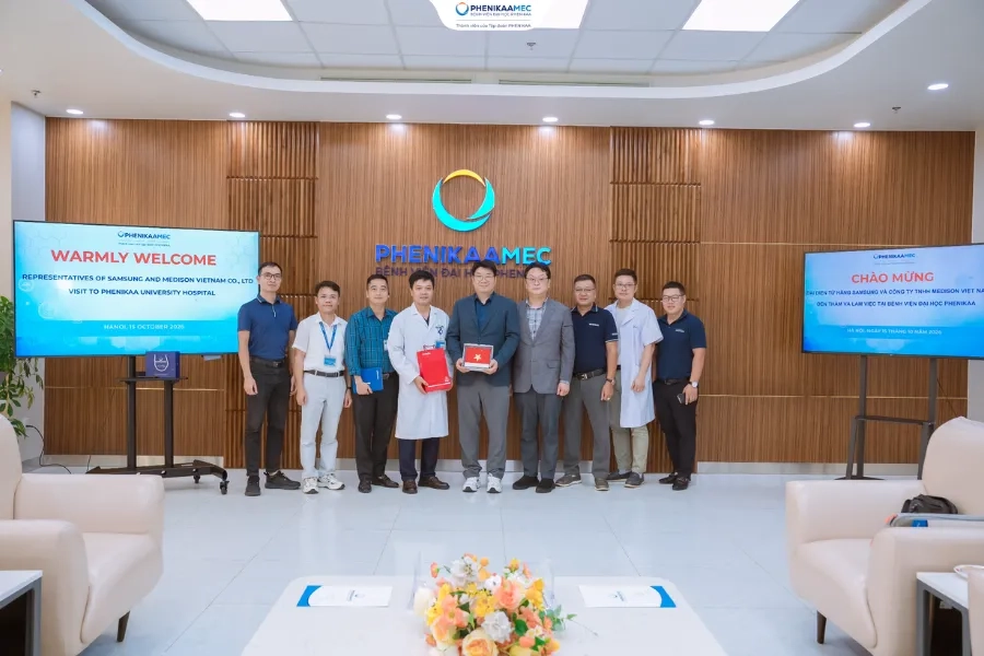 PhenikaaMec làm việc với đoàn đại diện Samsung và Medison Việt Nam, thúc đẩy hợp tác công nghệ – y tế