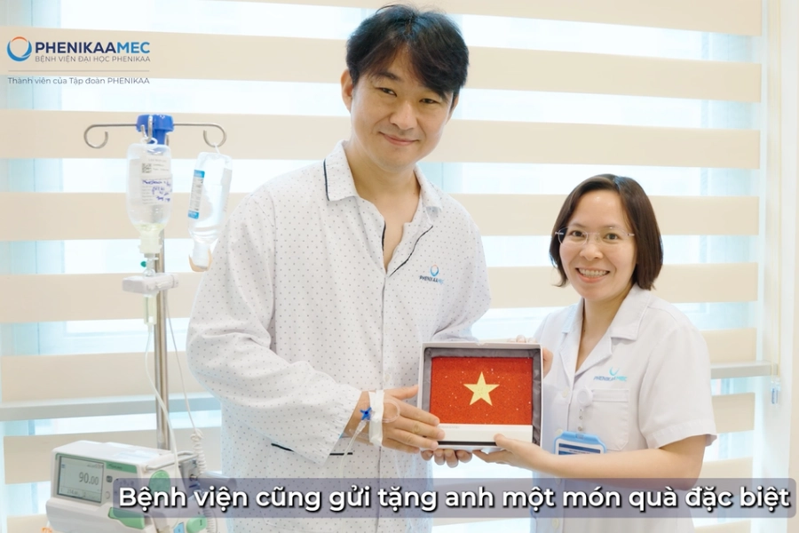 Người bệnh Hàn Quốc điều trị viêm phổi tại PhenikaaMec, cải thiện rõ rệt sau 5 ngày