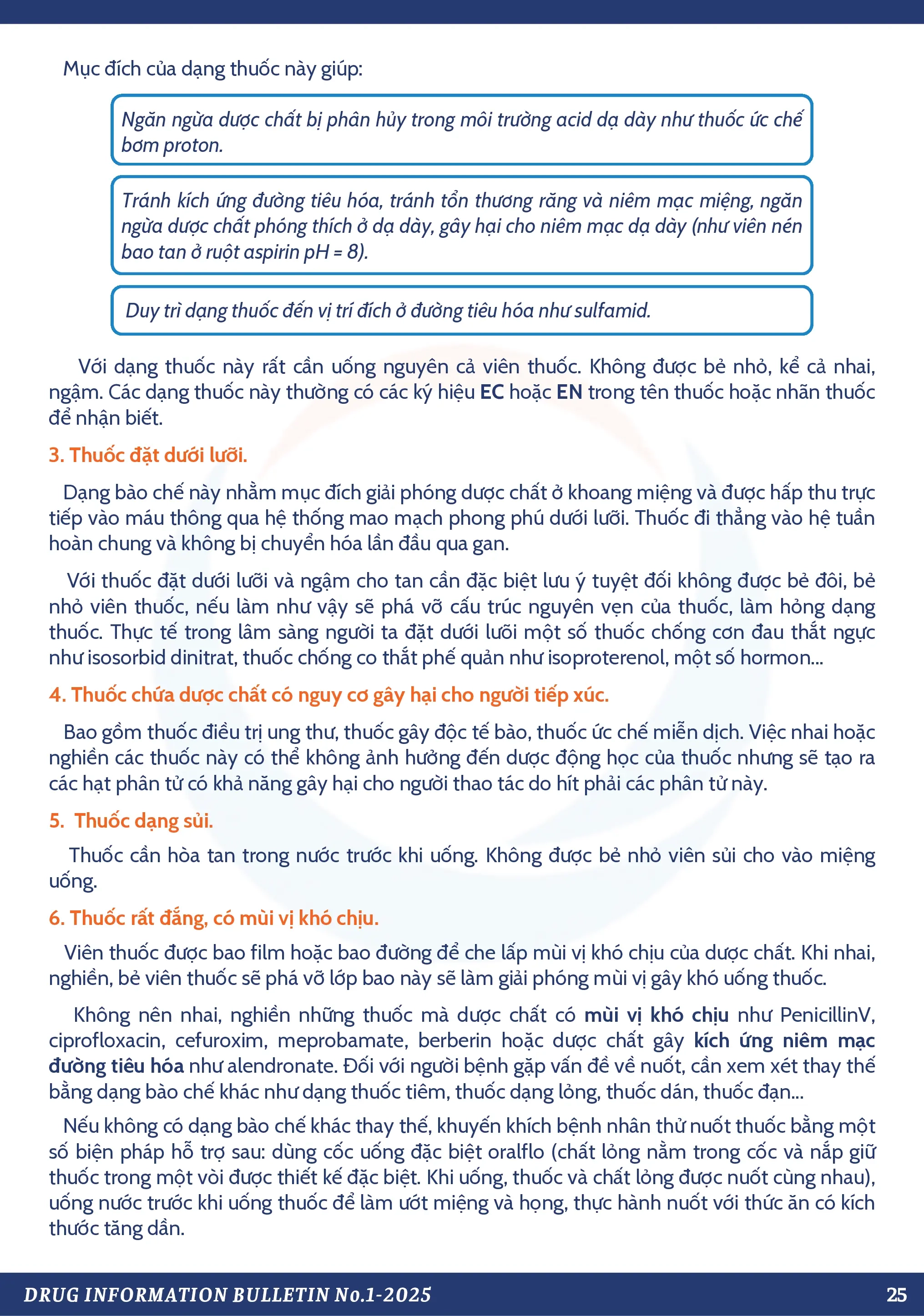Thông Tin Thuốc: Số 1-2025