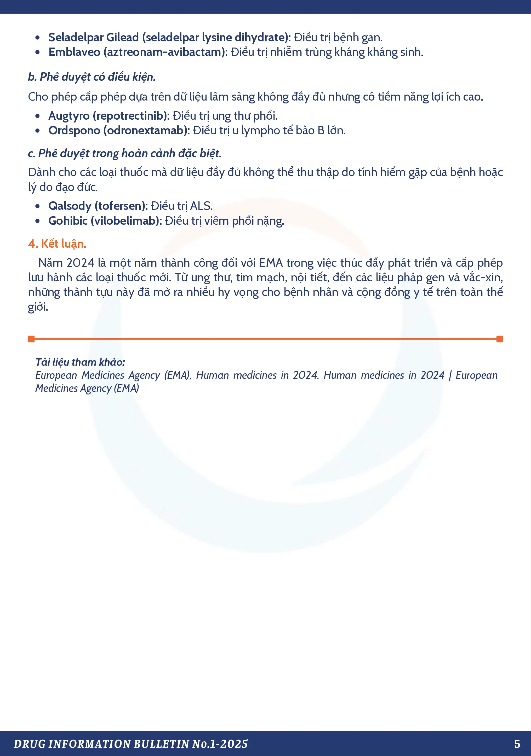 Thông Tin Thuốc: Số 1-2025