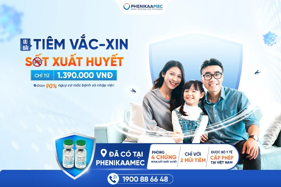 Tại Trung tâm Tiêm chủng PhenikaaMec, vắc xin sốt xuất huyết có giá 1.390.000 đồng/ mũi