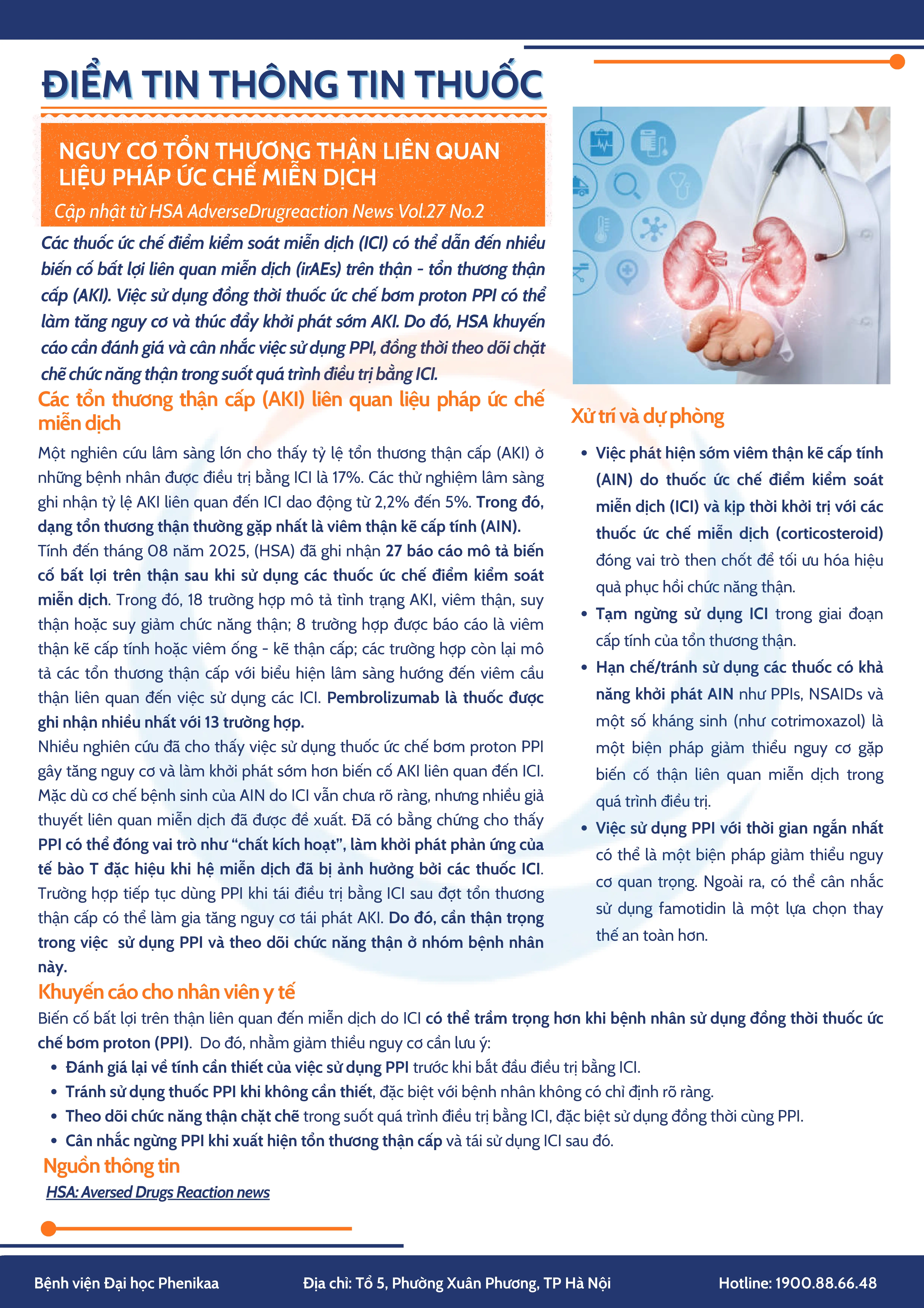 NGUY CƠ TỔN THƯƠNG THẬN LIÊN QUAN LIỆU PHÁP ỨC CHẾ MIỄN DỊCH