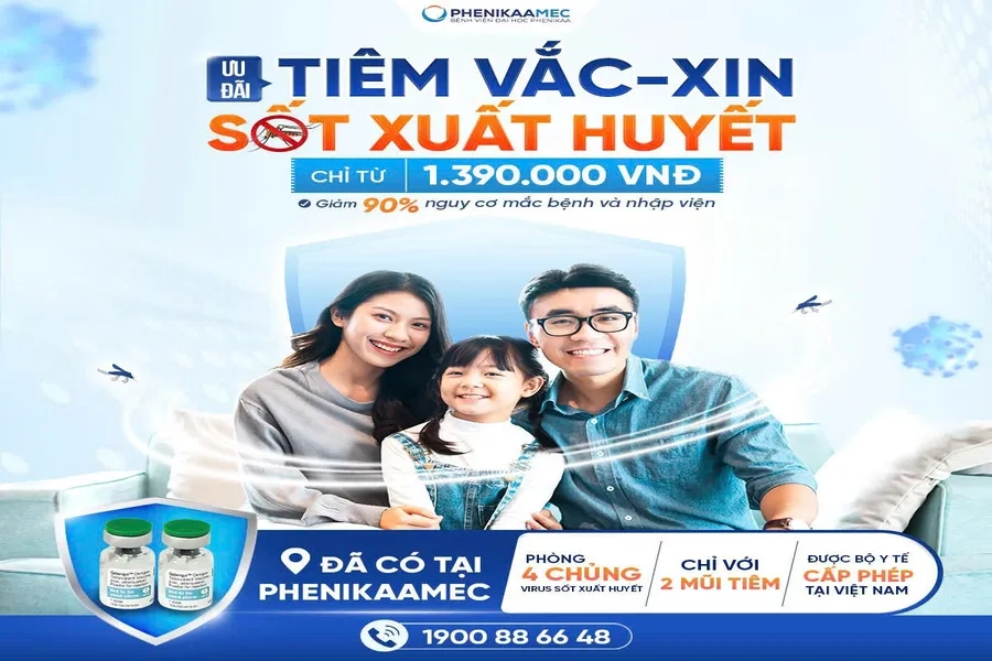 Vắc xin Qdenga phòng ngừa sốt xuất huyết hiện đang có sẵn tại Trung tâm Tiêm chủng Bệnh viện Đại học Phenikaa