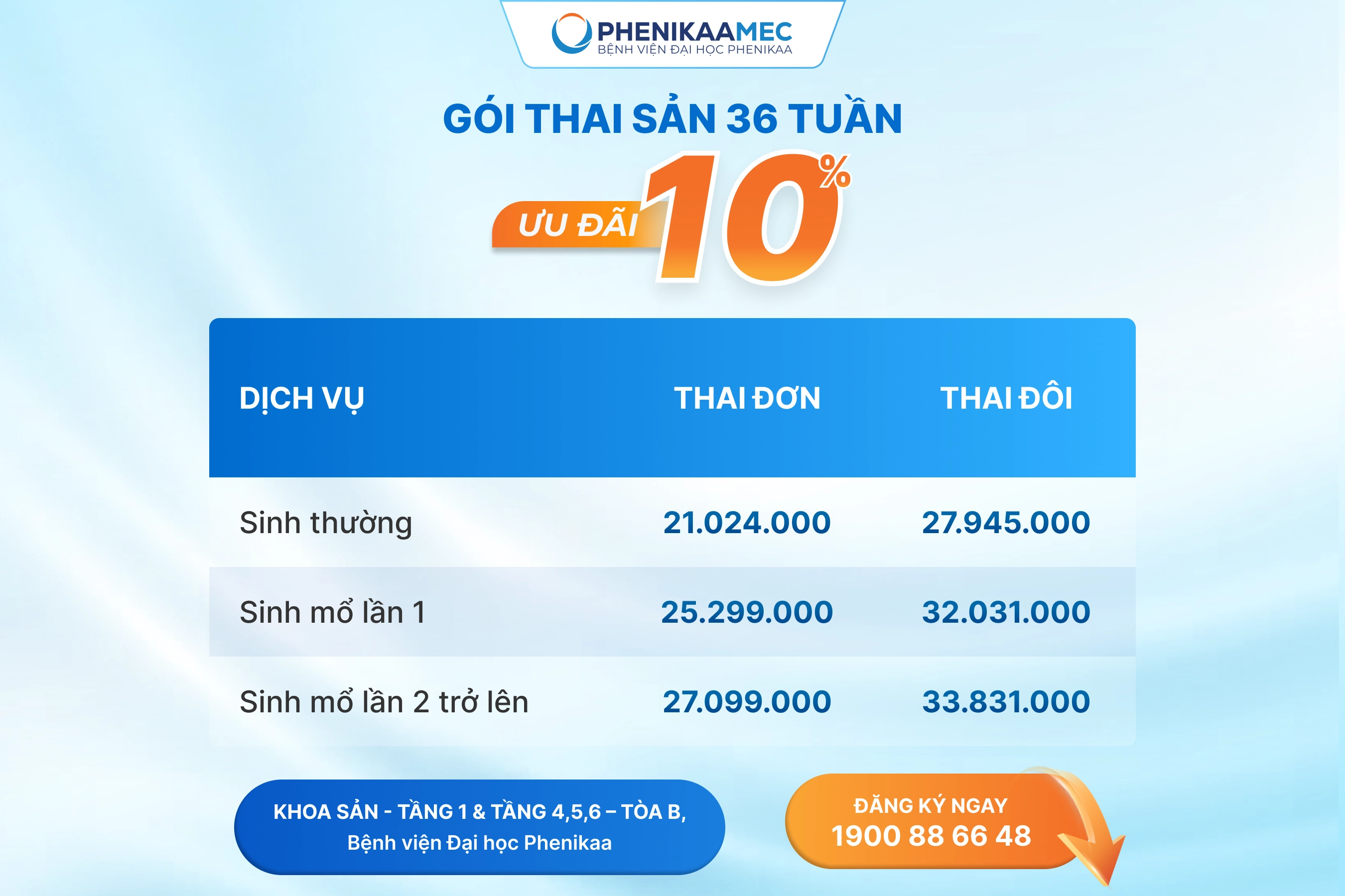 ưu đãi gói thai sản 36 tuần tháng 12