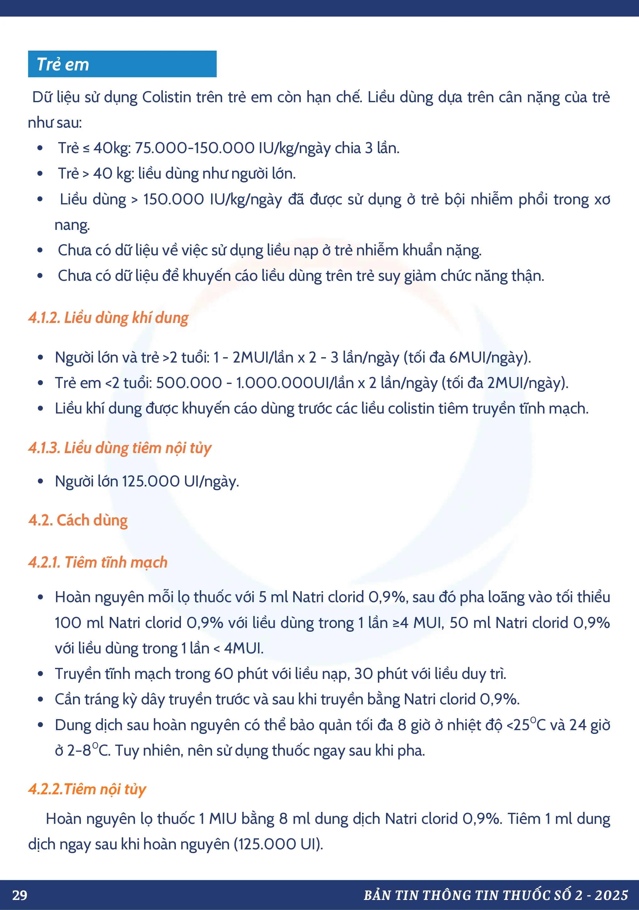 COLISTIN – LỰA CHỌN CUỐI TRONG ĐIỀU TRỊ NHIỄM KHUẨN GRAM ÂM ĐA KHÁNG