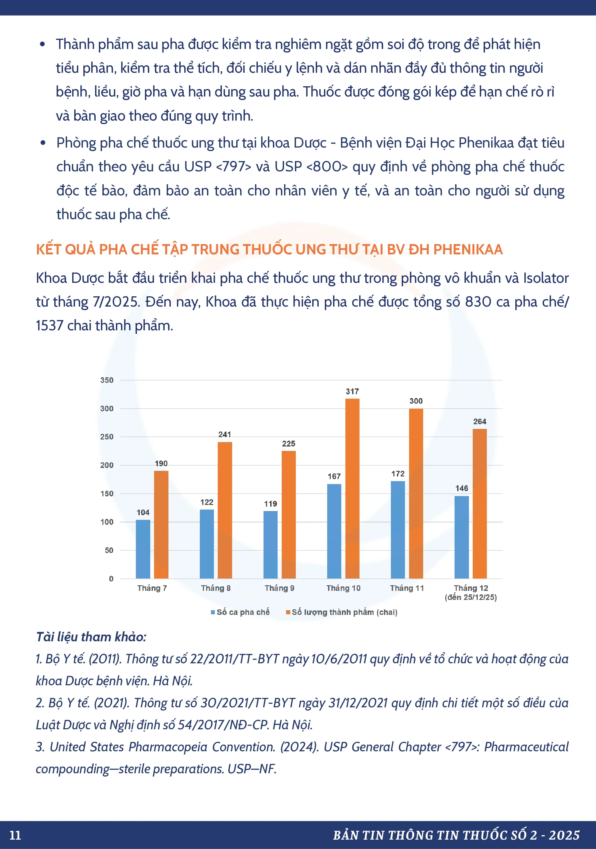 TỔ CHỨC PHA CHẾ THUỐC UNG THƯ TẠI BỆNH VIỆN ĐẠI HỌC PHENIKAA