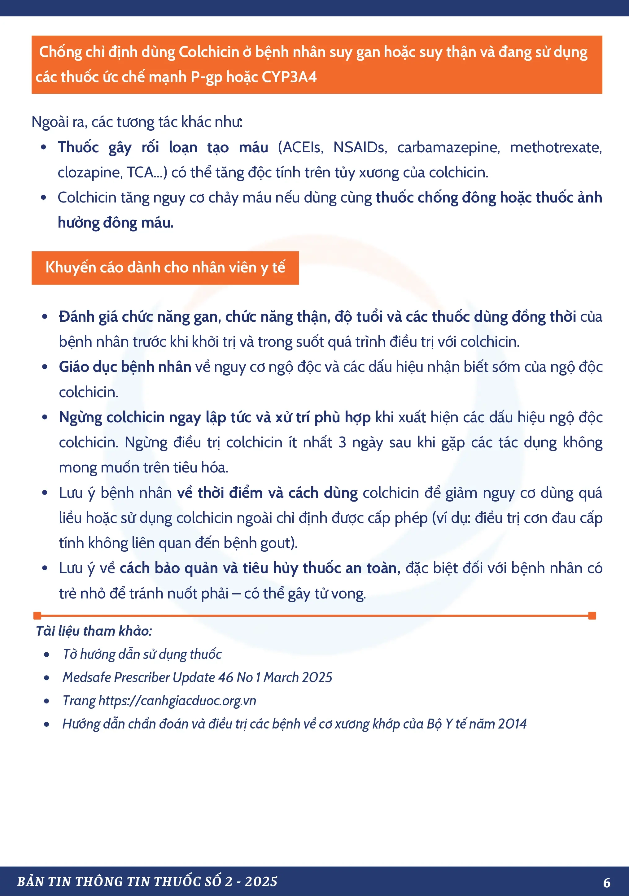 NGỘ ĐỘC COLCHICIN VÀ CÁC YẾU TỐ NGUY CƠ