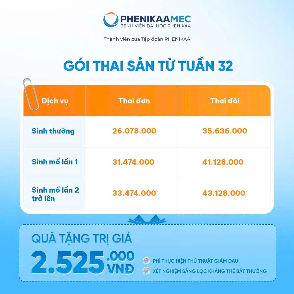 Gói thai sản 32 tuần