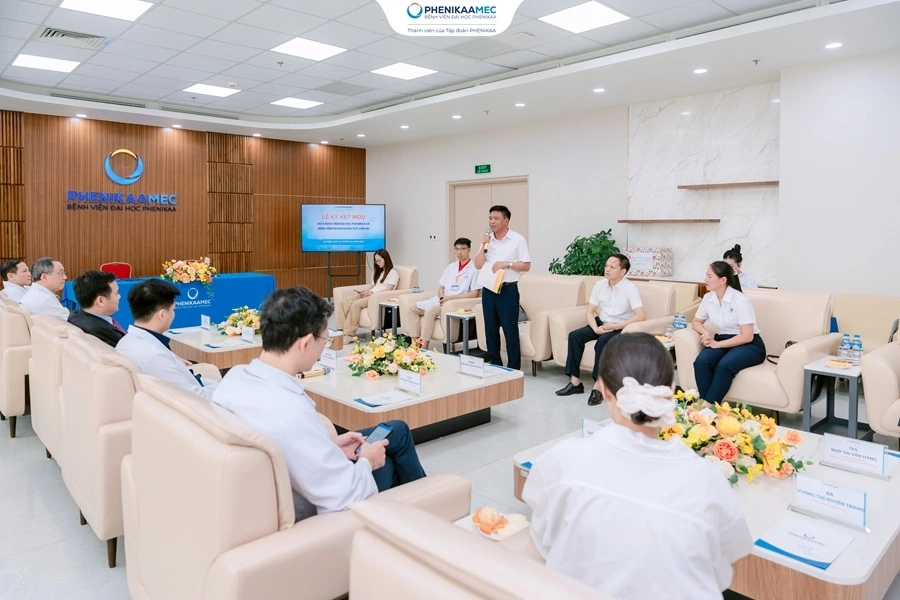 Lễ ký kết Mou giữa Bệnh viện Đại học Phenikaa và Bệnh viện Đa khoa khu vực Vân Hồ