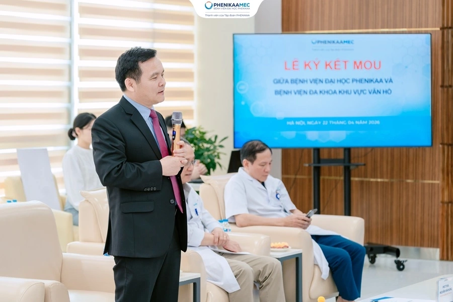 Lễ ký kết Mou giữa Bệnh viện Đại học Phenikaa và Bệnh viện Đa khoa khu vực Vân Hồ