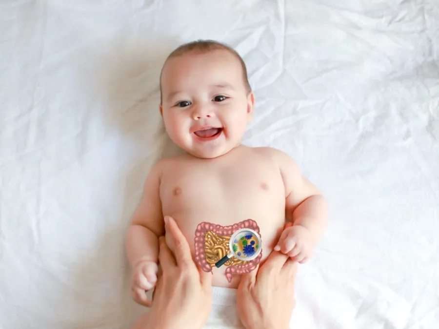 Hệ tiêu hóa chưa hoàn thiện là nguyên nhân phổ biến khiến trẻ đi ngoài phân sống