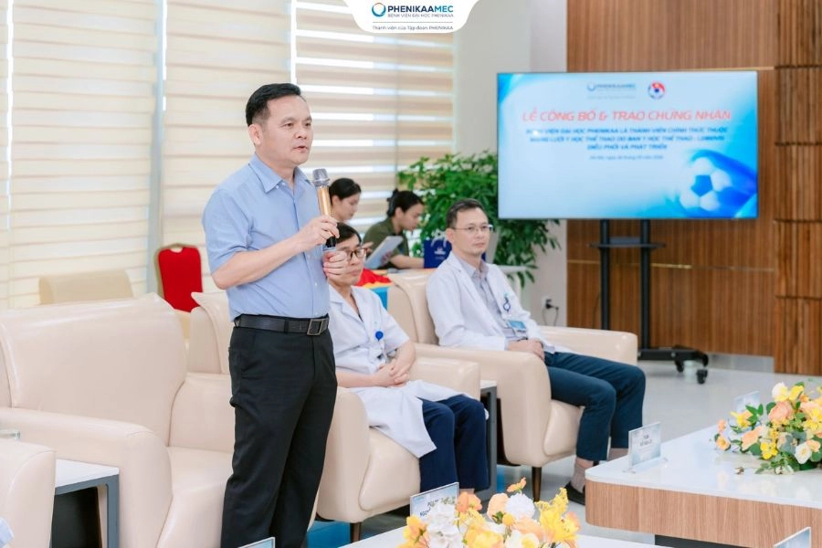Bệnh viện Đại học Phenikaa chính thức trở thành thành viên Mạng lưới Y học Thể thao VFF