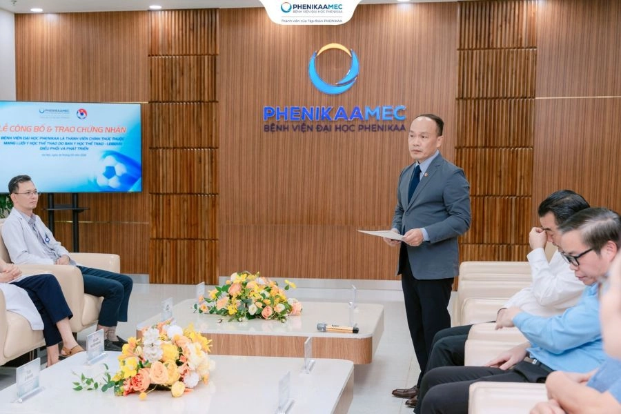 Bệnh viện Đại học Phenikaa chính thức trở thành thành viên Mạng lưới Y học Thể thao VFF