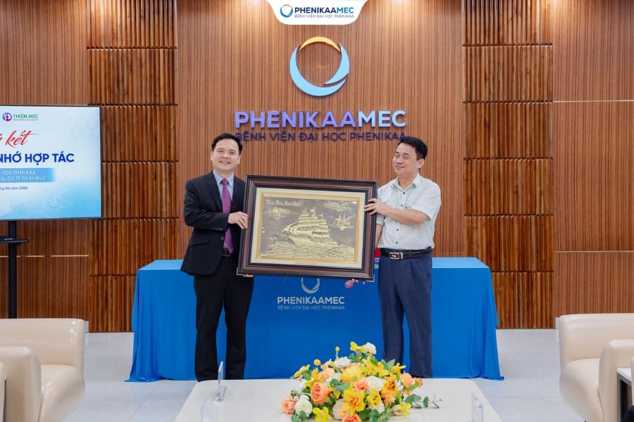 Lễ ký kết Biên bản ghi nhớ hợp tác giữa Bệnh viện Đại học Phenikaa và Bệnh viện Đa khoa Quốc tế Thiên Đức: Không ngừng mở rộng mạng lưới hợp tác đối ngoại