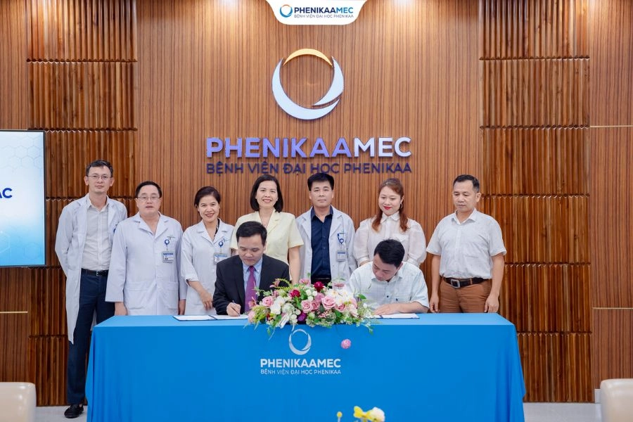 Lễ ký kết Biên bản ghi nhớ hợp tác giữa Bệnh viện Đại học Phenikaa và Bệnh viện Đa khoa Quốc tế Thiên Đức: Không ngừng mở rộng mạng lưới hợp tác đối ngoại