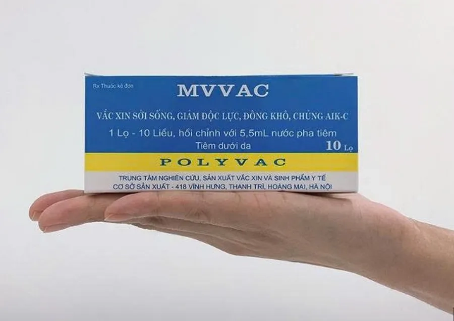 Vắc xin MVVAC được chỉ định cho trẻ từ 9 tháng tuổi trở lên
