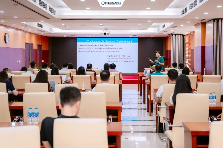 PhenikaaMec đồng hành đào tạo sơ cứu – cấp cứu ngoại viện cho CBNV Tập đoàn PC1
