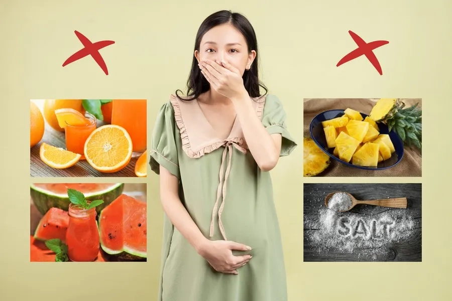 Thai phụ dư ối cần hạn chế uống đồ ngọt, ăn trái cây có nhiều nước, đồ ăn mặn