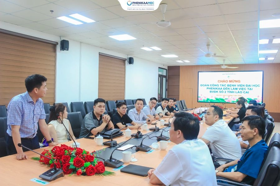 Trung tâm Ung bướu PhenikaaMec tăng cường kết nối chuyên môn với Bệnh viện Đa khoa số 2 tỉnh Lào Cai
