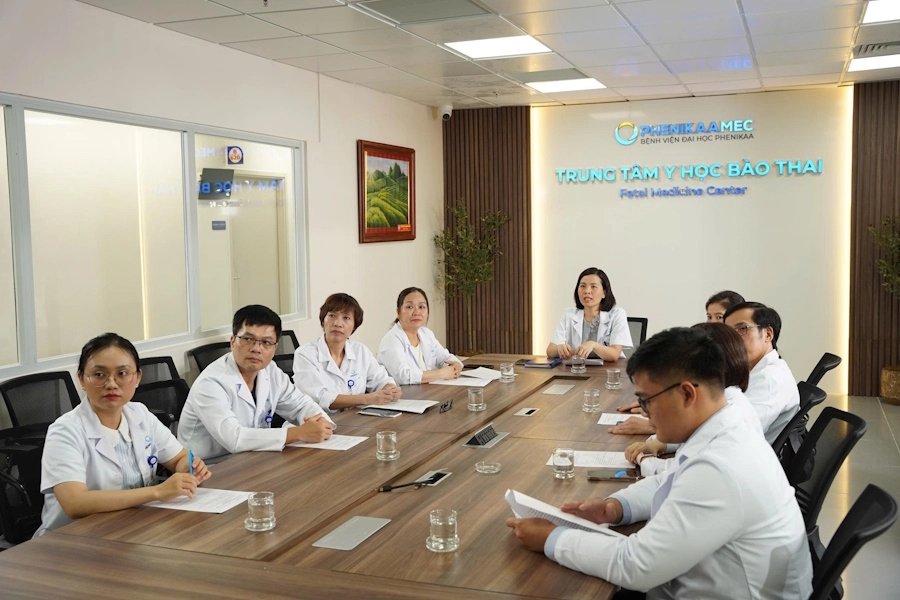 Nội soi buồng ối dẫn lưu dịch màng phổi thai nhi tại PhenikaaMec