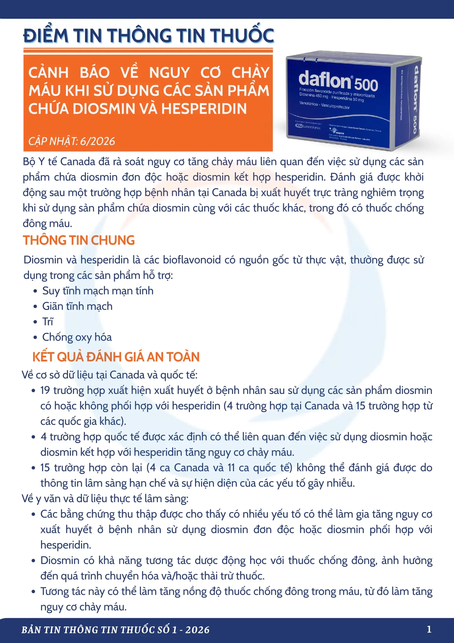 Bản Tin Thông Tin Thuốc Số 1 - 2026