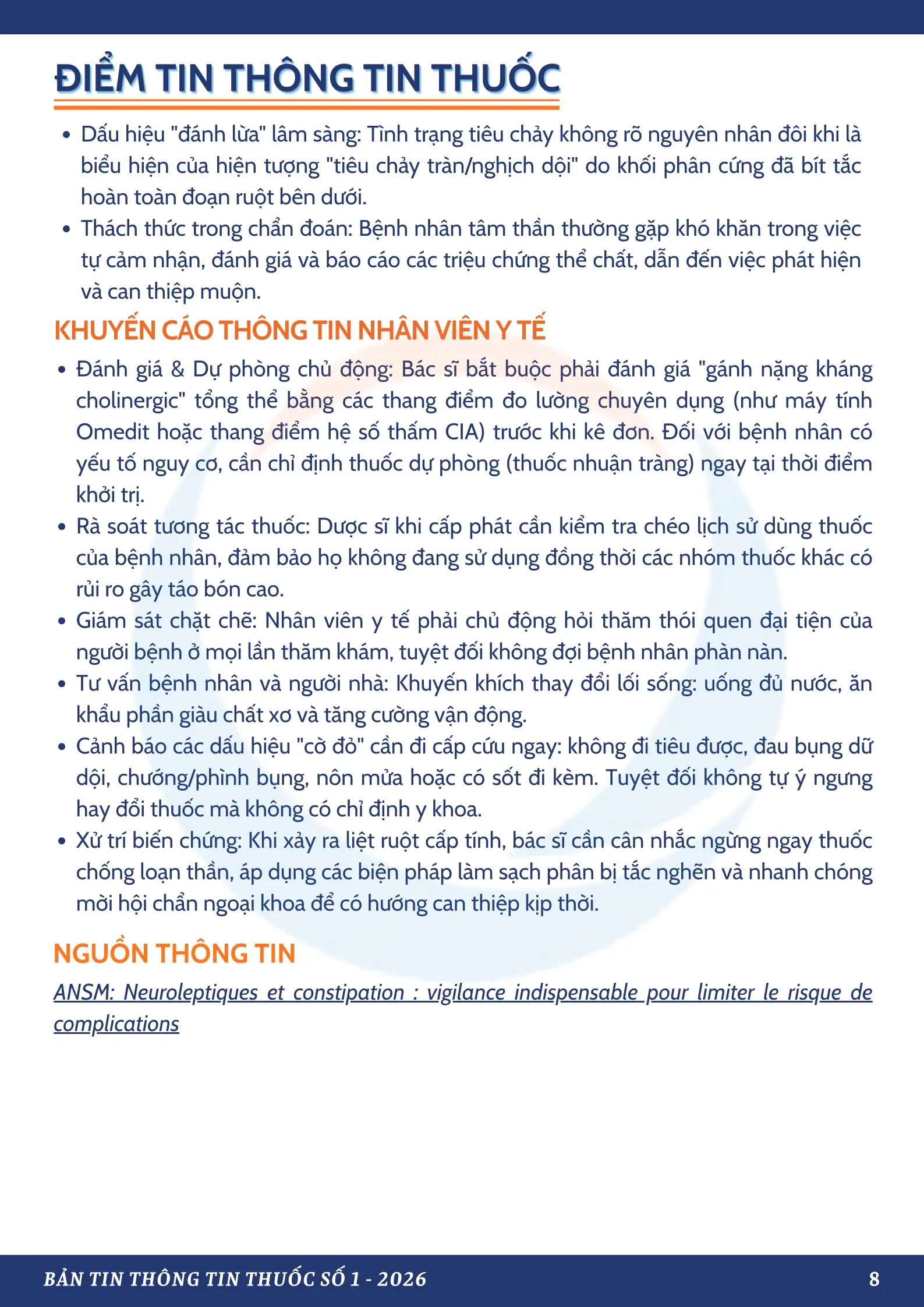 Bản Tin Thông Tin Thuốc Số 1 - 2026