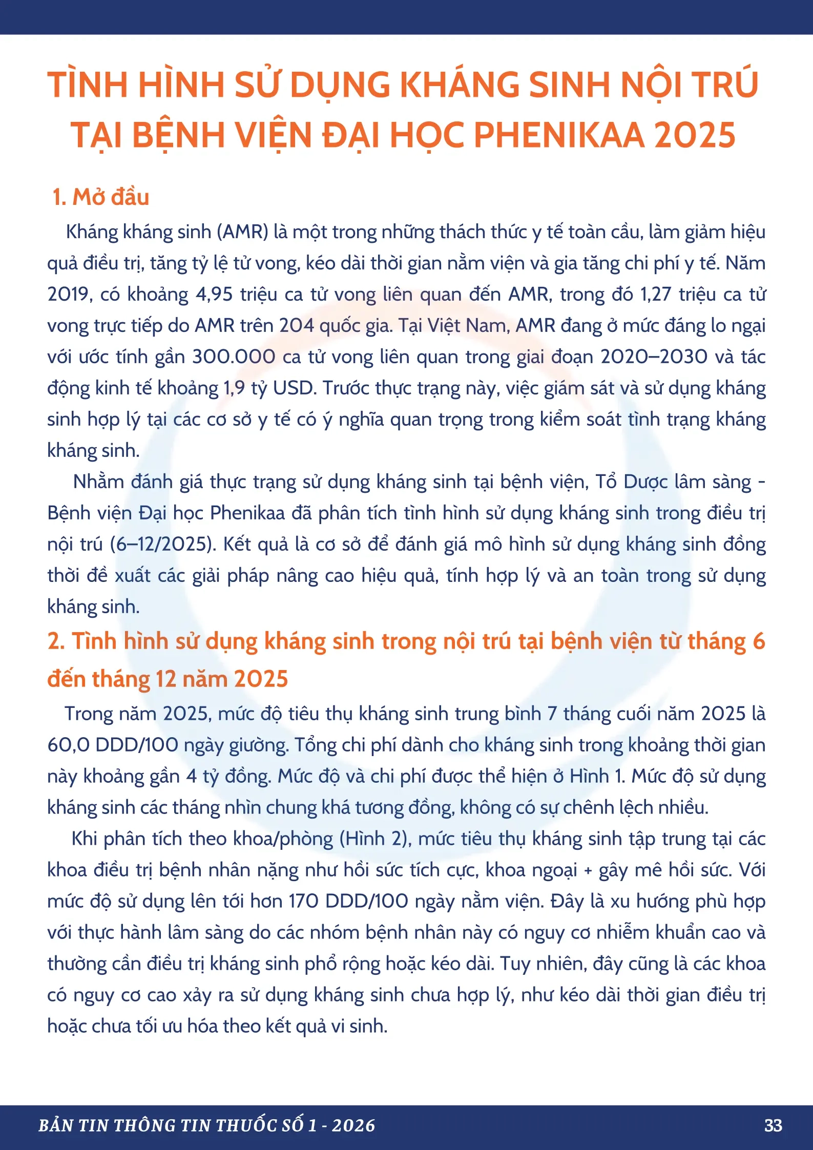 Bản tin thông tin thuốc số 1 2026