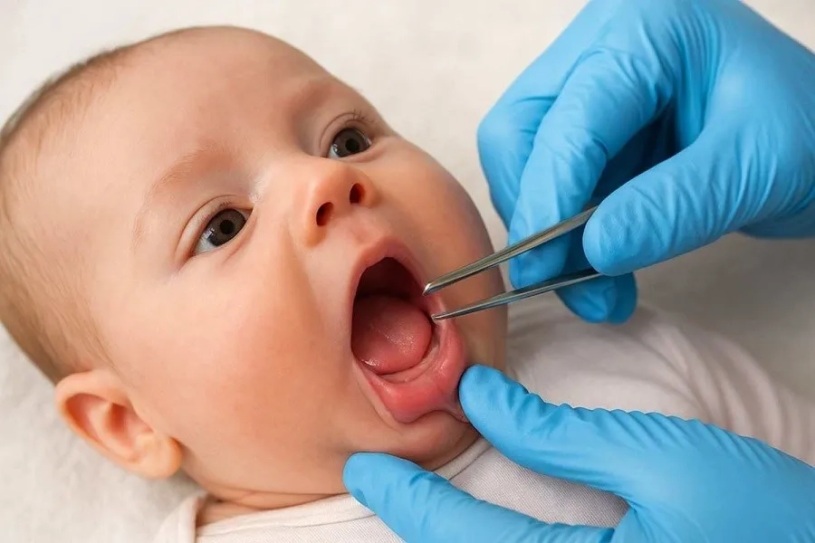 Theo dõi vận động lưỡi trẻ để phát hiện sớm dính thắng lưỡi độ 1