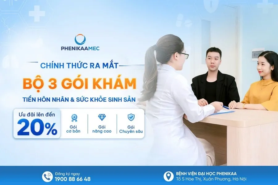 Ưu đãi 20% cho các gói khám tiền hôn nhân và sức khỏe sinh sản 