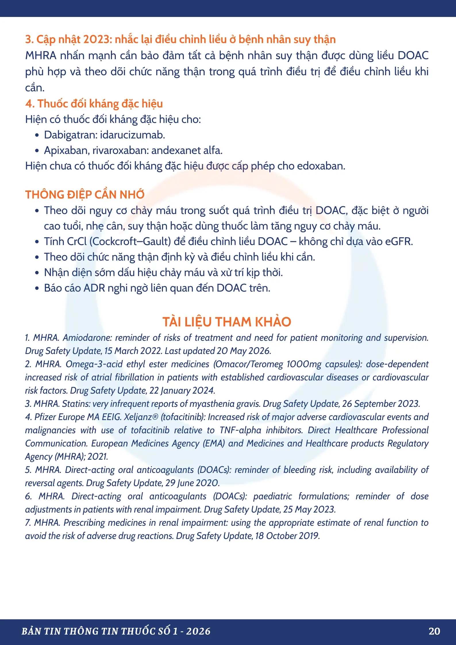 Bản Tin Thông Tin Thuốc Số 1 - 2026