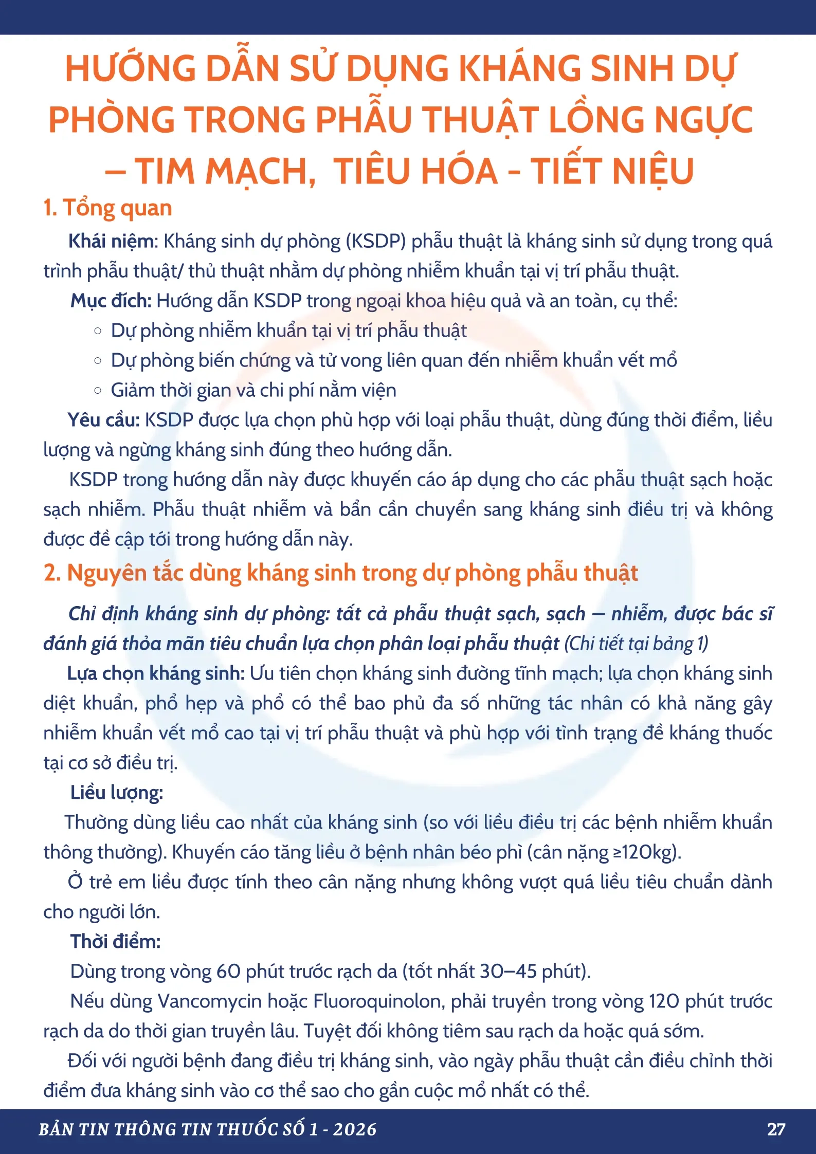 Bản Tin Thông Tin Thuốc Số 1 - 2026