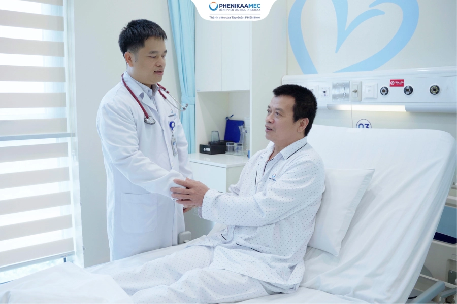 PhenikaaMec cấp cứu nhồi máu cơ tim cấp, tái thông động mạch liên thất trước giúp người bệnh vượt qua nguy hiểm